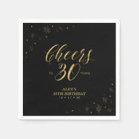 Moderne Gouden Glans & Proost 30e Verjaardagsfeest