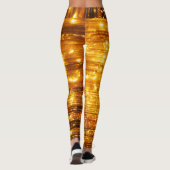Moderne Gouden Glanzende Sparkle Glitter Chic Gym Leggings (Achterkant)