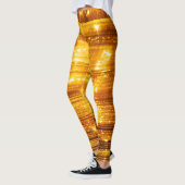 Moderne Gouden Glanzende Sparkle Glitter Chic Gym Leggings (Links)