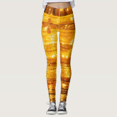 Moderne Gouden Glanzende Sparkle Glitter Chic Gym Leggings (Voorkant)