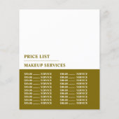 Moderne gouden glazen lips, scherp artistiek omker flyer (Achterkant)