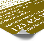 Moderne gouden glazen lips, scherp artistiek omker poster (Hoek)