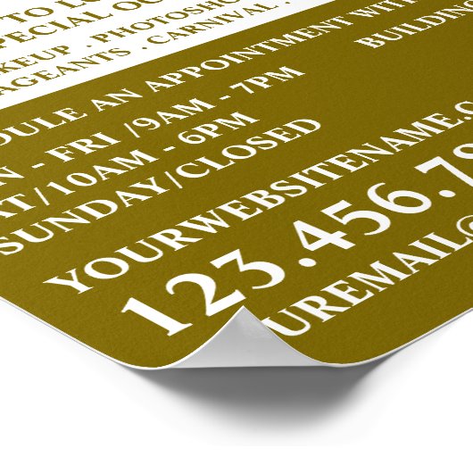 Moderne gouden glazen lips, scherp artistiek omker poster (Hoek)