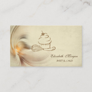 Moderne Gouden Glitter Bakkerij Cupcake Gardeersta Visitekaartje