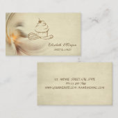 Moderne Gouden Glitter Bakkerij Cupcake Whisk Visitekaartje (Voorkant / Achterkant)