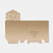 Moderne Gouden Glitter Bat Mitzwa Bedankdoosjes (Uitgevouwen)