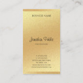 Moderne Gouden Glitter Chique Hand Script Professi Visitekaartje (Achterkant)