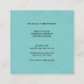 Moderne Gouden Glitter Drip Whisk Bakkerij Vierkante Visitekaartje (Achterkant)