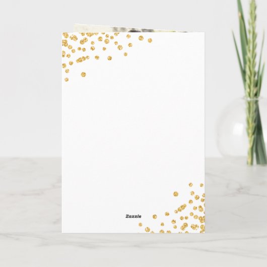 Moderne Gouden Glitter Foto Lief 16 Verjaardag Kaart (Achterkant)