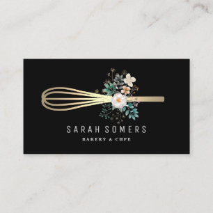 Moderne Gouden Glitter Gardebakkerij Visitekaartje