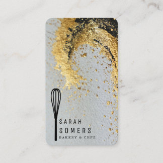 Moderne Gouden Glitter Gardeer Bakkerij Visitekaartje