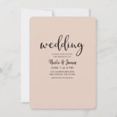 Moderne Gouden Glitter Glam ELKE KLEUR Bruiloft Kaart (Voorkant)