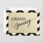 Moderne gouden Glitter Grote Opening Uitnodiging Briefkaart (Voorkant / Achterkant)