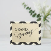 Moderne gouden Glitter Grote Opening Uitnodiging Briefkaart (Staand voorkant)