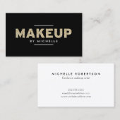 Moderne Gouden Glitter II make-up artist Visitekaartje (Voorkant / Achterkant)