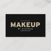 Moderne Gouden Glitter II make-up artist Visitekaartje (Voorkant)
