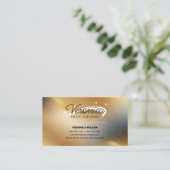 Moderne Gouden Glitter Kleur Maid Schoonmaak Diens Visitekaartje (Staand voorkant)