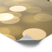 Moderne Gouden Glitter Licht Salon Prijsmenu Poster (Hoek)