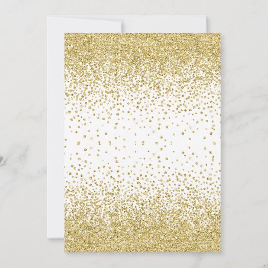 Moderne Gouden Glitter Neutrale Baby Shower Kaart (Achterkant)