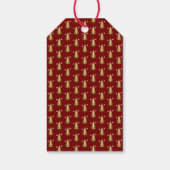 Moderne Gouden Glitter Rode Kerstboom Cadeaulabel (Achterkant)