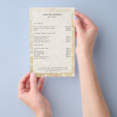 Moderne Gouden Glitter Salon Prijslijst Flyer (Hand)