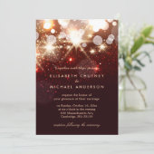 Moderne Gouden Glitter Sparkles Elegante Bruiloft Kaart (Staand voorkant)
