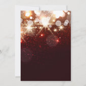 Moderne Gouden Glitter Sparkles Elegante Bruiloft Kaart (Achterkant)