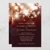 Moderne Gouden Glitter Sparkles Elegante Bruiloft Kaart (Voorkant / Achterkant)