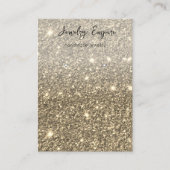 Moderne Gouden Glitter Sparkles Verdienende Houder Visitekaartje (Voorkant)