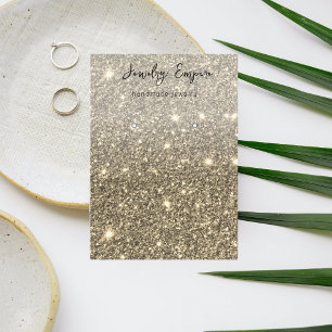 Moderne Gouden Glitter Sparkles Verdienende Houder Visitekaartje