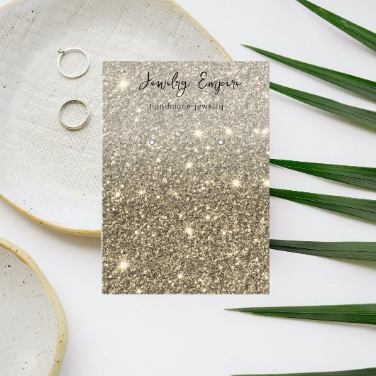 Moderne Gouden Glitter Sparkles Verdienende Houder Visitekaartje