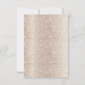 Moderne Gouden Glitter Sprookjesachtige Bruiloft R RSVP Kaartje (Achterkant)