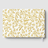 Moderne gouden glitter verlaat bruiloft gastenboek (Achterkant)