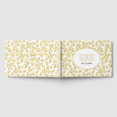 Moderne gouden glitter verlaat bruiloft gastenboek (Volledig)