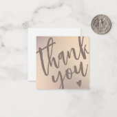 Moderne gouden glitter zaken dank u invoegen notitiekaartje (Voorkant / Achterkant in situ)