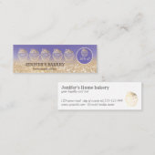 Moderne gouden glittercupcake zelfgemaakte bakkeri mini visitekaartje (Voorkant / Achterkant)