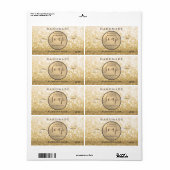 Moderne gouden glitterige zeep met glans etiket (Full Sheet)