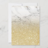 Moderne gouden glitters marmer ombre foto Sweet 16 Kaart (Achterkant)