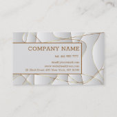 Moderne gouden golvende lijnen visitekaartje (Achterkant)