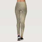 Moderne Gouden Gradiënt Glitterende Glanzende Glam Leggings (Achterkant)