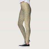 Moderne Gouden Gradiënt Glitterende Glanzende Glam Leggings (Links)