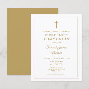 Moderne gouden grens Eerste Heilige Communie Uitno Briefkaart