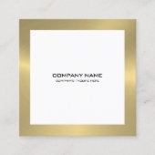 Moderne gouden grens op wit 2 vierkante visitekaartje (Voorkant)