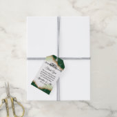 Moderne Gouden Groene Agaat Islamitische bruiloft Cadeaulabel (Met Touw)