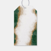 Moderne Gouden Groene Agaat Islamitische bruiloft Cadeaulabel (Achterkant)