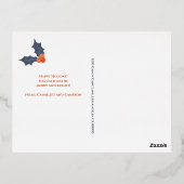 Moderne Gouden Groene Foto Kerstmis Folie Feestdagen Briefkaart (Achterkant)