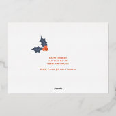 Moderne Gouden Groene Foto Kerstmis Folie Feestdagenkaart (Achterkant)