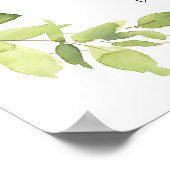 Moderne gouden groene huwelijks welkomstbord poster (Hoek)