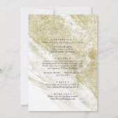 Moderne Gouden Groene Kalligrafie Voor & Achterbru Kaart (Achterkant)