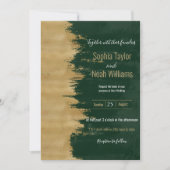 Moderne gouden groene penseelstreken Abstract schi (Voorkant)